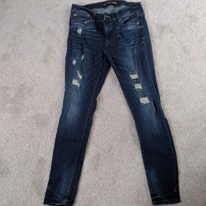 Express distressed midrise legging